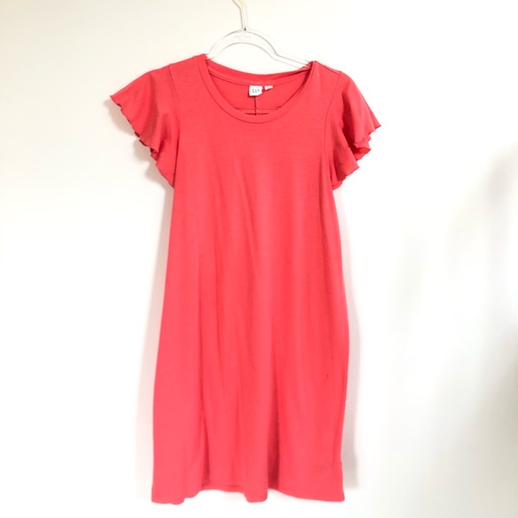 2/$25 Gap Flutter Sleeve Mini Dress Pink Medium - Picture 1 of 4